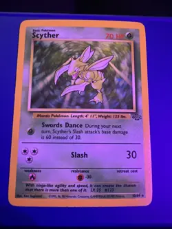 Pokemon TCG Scyther Jungle 10/64 Holo Unlimited Holo Rare - Image 1