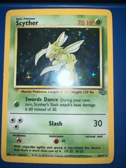 Pokemon TCG Scyther Jungle 10/64 Holo Unlimited Holo Rare - Image 2