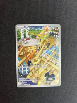Timburr - 183/167 - Pokemon Twilight Masquerade Illustration Rare LP - Image 1