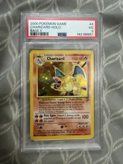 131118208 Charizard 2000 Pokemon Set 2 #4 Holo PSA 3 - Image 1