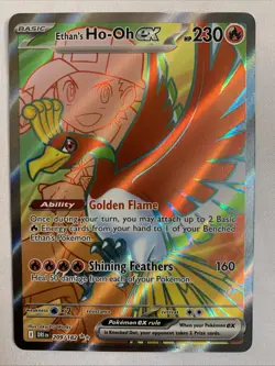 Pokemon TCG Destined Rivals Ethan's Ho-Oh ex 209/182 Ultra Rare Full Art - Image 1