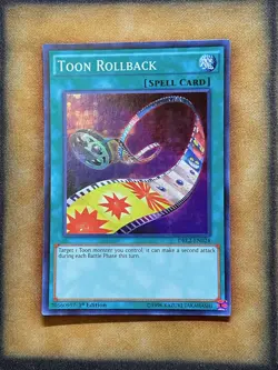 Yugioh Toon Rollback DRL2-EN024 Super Rare 1st Ed LP - Image 1