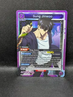 Union Arena UE17BT: SOLO LEVELING Sung Jinwoo UE17BT/SLG-1-021 Super Rare SR - Image 1