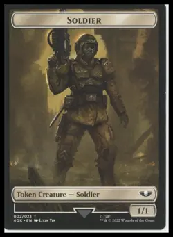 Warhammer 40,000 Soldier // Space Marine Devastator Double-Sided Token MTG - Image 1