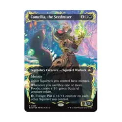 WotC Bloomburrow Camellia Seedmiser (Borderless) (Raised Foil) (R) (Foil) NM - Image 1