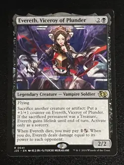 MTG Foundations Jumpstart Evereth, Viceroy of Plunder Anime 0041 NM Rare - Image 1