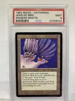1993 Magic the Gathering MTG Arabian Nights Jeweled the bird PSA Mint 9 - Image 1