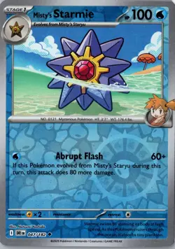 Misty's Starmie 47/182 2025 SV Destined Rivals Reverse Holo Uncommon NM - Image 1