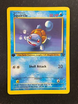 Squirtle - 68/82 Team Rocket 1st Edition (Pokemon) Non Holo - LP - Image 1