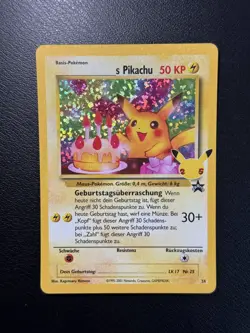 Geburtstag Birthday Pikachu Promo Holo Celebrations 25th Pokemon Karten 1st Ed - Image 1