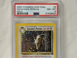 Pokemon TCG Giovanni's Persian 8/132 Gym Challenge Holo SWIRL 🌀 - Image 2