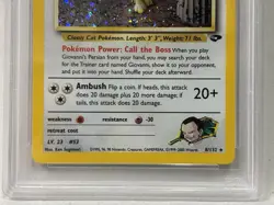 Pokemon TCG Giovanni's Persian 8/132 Gym Challenge Holo SWIRL 🌀 - Image 3