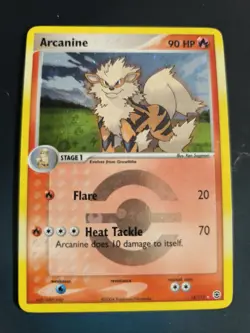 Pokemon Card Arcanine EX RossoFuoco e VerdeFoglia Holo 18/112 Eng Rare - Image 1