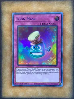 Yugioh Toon Mask DLCS-EN079 Ultra Rare 1st Ed BLUE NM - Image 1
