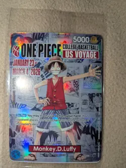 Bandai One Piece Monkey.D.Luffy US Voyage Promo Foil Card P-055 - Image 1