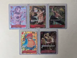 One Piece Chinese 1st Anniversary Cards Luffy Zoro Sanji Robin Chopper NM - Image 1