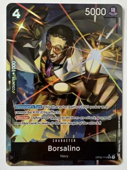 2024 ONE PIECE BORSALINO OP02-114 (SR) ALT ART THE BEST PRB01 TCG NM - Image 1