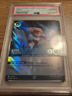 PSA 10 ANNA True-Hearted Enchanted Disney Lorcana EN4 Ursula's Return 217/204 - Image 4