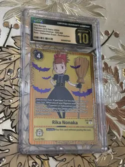 CGC Pristine 10 Digimon Card Game Rika Nonaka EX2-060 Halloween Event 2024 - Image 1