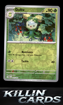 Reverse Holofoil Dolliv 022/182 Pokemon Common SV10: Destined Rivals Card NM - Image 1