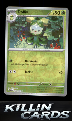 Reverse Holofoil Dolliv 022/182 Pokemon Common SV10: Destined Rivals Card NM - Image 1