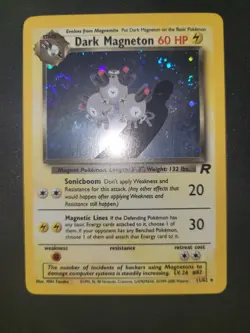 Dark Magneton 11/82 Pokemon Team Rocket Unlimited Holo Rare Card WOTC NM *Swirl - Image 2