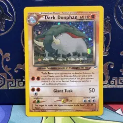 Pokemon Dark Donphan Neo Destiny TCG 3/105 Holo Rare Card MP - Image 1