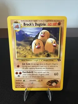 Brock's Dugtrio #22/132 Gym Challenge Rare Pokemon TCG Card - Image 1