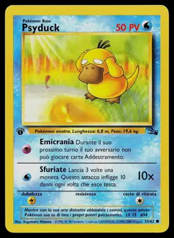 Pokemon Card Fossil Psyduck 53/62 ITALIAN 1st Edition - Image 1
