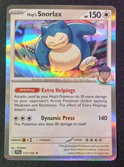 Pokemon TCG Hop's Snorlax Holo Rare Card 117/159 Sv09: Journey Together NM EN - Image 1