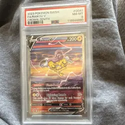 Pokemon Raikou V GG41/GG70 Full Art Crown Zenith Galarian Gallery Holo PSA 8 - Image 1