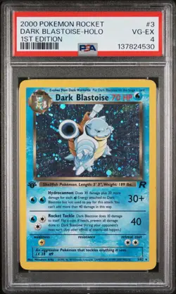 2000 POKEMON ROCKET | 1ST EDITION DARK BLASTOISE-HOLO 3 PSA 4 - Image 1