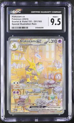 Pokemon TCG Alakazam ex 201/165 Sv: Scarlet & Violet 151 Holo CGC 9.5 Mint + - Image 1