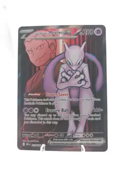 Pokemon TCG Team Rockets Mewtwo EX 213/182 Full Art Destined Rivals English - Image 1