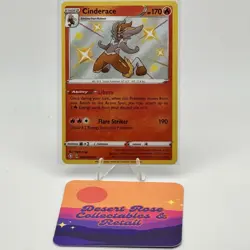 Pokemon TCG Cinderace SV017/SV122 Shining Fates: Shiny Vault Holo - Image 1