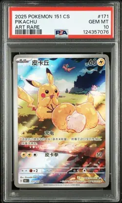 Psa10 Pikachu Art Rare 171/151 Pokemon 151cs Chinese 2025 - Image 1