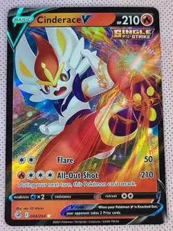 Pokemon TCG Cinderace V Fusion Strike 044/264 Holo Ultra Rare NM/M - Image 1