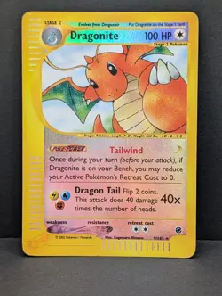 Dragonite 009/165 Expedition Base Set Reverse Holo Rare Pokemon TCG Nintendo LP - Image 1