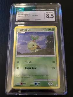 2007 Pokemon Turtwig 103/130 - Diamond & Pearl-Cosmos - CGC 8 - Image 1