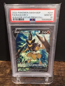 PSA 10 2022 POKEMON BLACK STAR PROMO | KLEAVOR VSTAR PREM. COLL. KLEAVOR V 248 - Image 1