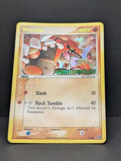 Groudon 5/106 EX Emerald Reverse Holo Rare Pokemon TCG Nintendo MP - Image 3