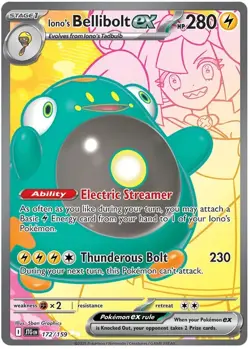 Iono’s Bellibolt ex 172/159 Pokemon TCG - Journey Together - Ultra Rare - NM - Image 1