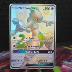 Pokemon Mewtwo GX SV59/SV94 Hidden Fates Shiny Vault Full Art Holo English - Image 1