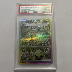 Pokemon 2024 Leafeon ex 200/187 Special Art Rare SV8a Japanese GEM MINT PSA 10 - Image 1