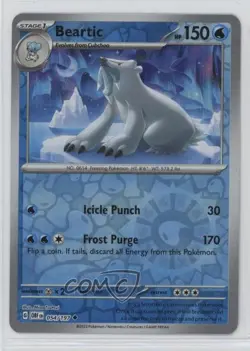Beartic Reverse Foil Pokemon Scarlet & Violet: Obsidian Flames OBF #054 - Image 1