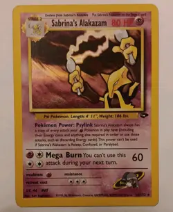 Sabrina's Alakazam 16/132 Gym Challenge Holo Rare Vintage Pokemon TCG - Image 1