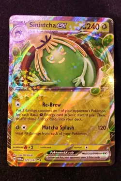 Sinistcha ex 023/167 NM Pokemon SV06: Twilight Masquerade Double Rare Holo Eng - Image 1