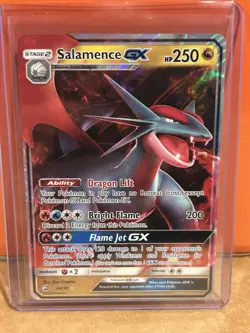 Pokemon Salamence GX 44/70 Dragon Majesty Ultra Rare Holo Near Mint Pokemon TCG - Image 1