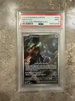 Pokemon SVP 151 Black Star Promo Holo Mewtwo #052 PSA 9 Mint Condition - Image 1