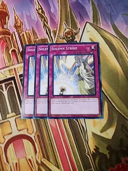 3X Solemn Strike SR10-EN039 Common 1st Edition NM Yugioh - Image 1
